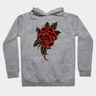 Rose Traditional Tattoo Hoodie